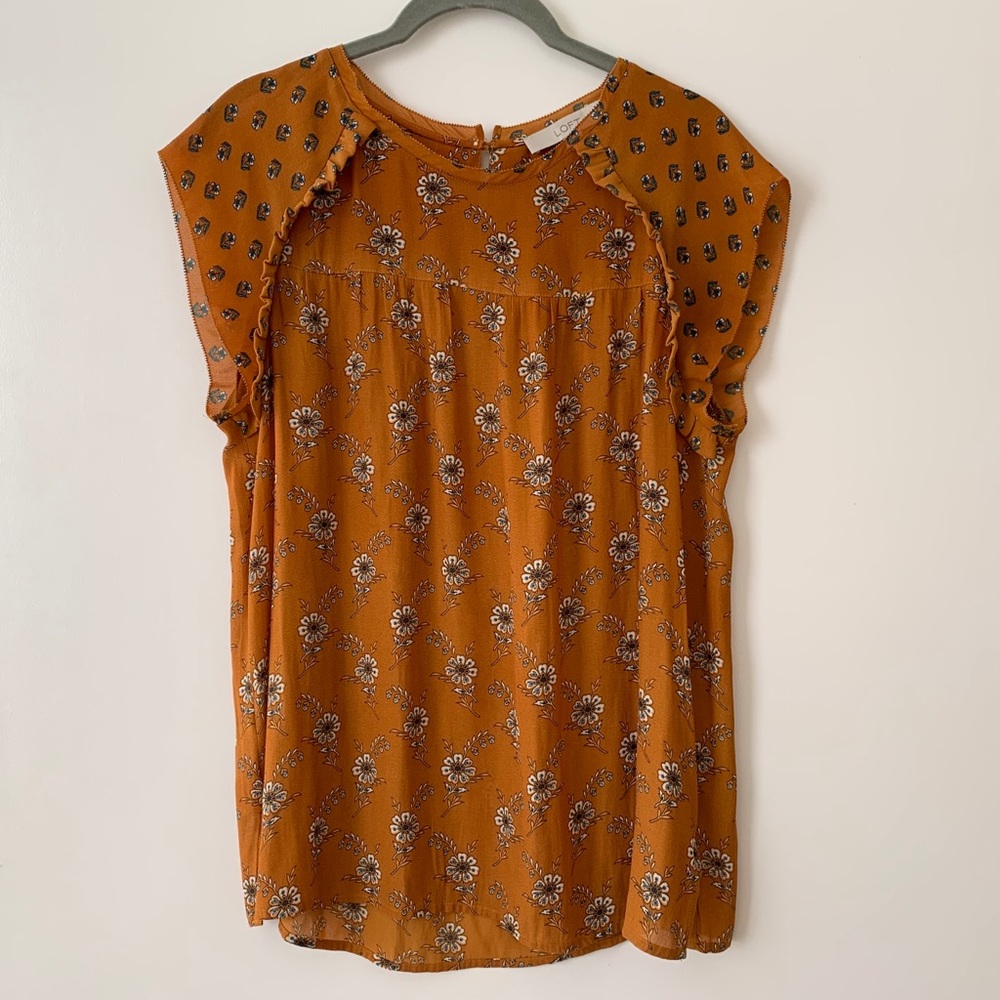 LOFT floral blouse